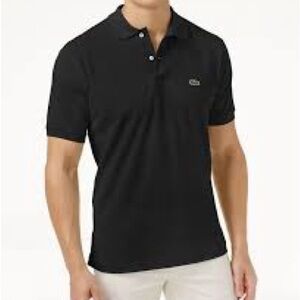 Lacoste Men’s Sz 7 US 2XL Black Short Sleeve Polo Shirt